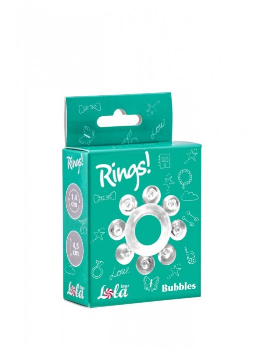 Прозрачное эрекционное кольцо Rings Bubbles - Lola Games - в Ростове-на-Дону купить с доставкой