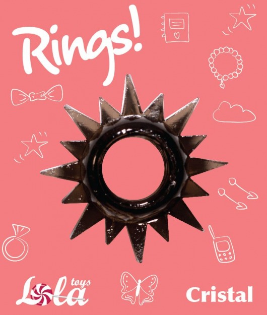 Чёрное эрекционное кольцо Rings Cristal - Lola Games - в Ростове-на-Дону купить с доставкой
