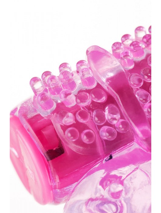 Розовое эрекционное виброкольцо из эластичного геля - Toyfa Basic - в Ростове-на-Дону купить с доставкой