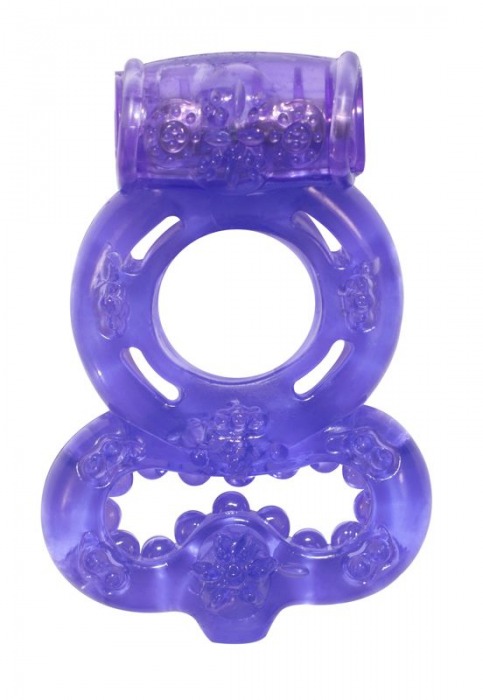 Фиолетовое эрекционное кольцо Rings Treadle с подхватом - Lola Games - в Ростове-на-Дону купить с доставкой