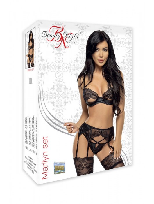 Чувственный кружевной комплект белья Marilyn - Beauty Night купить с доставкой