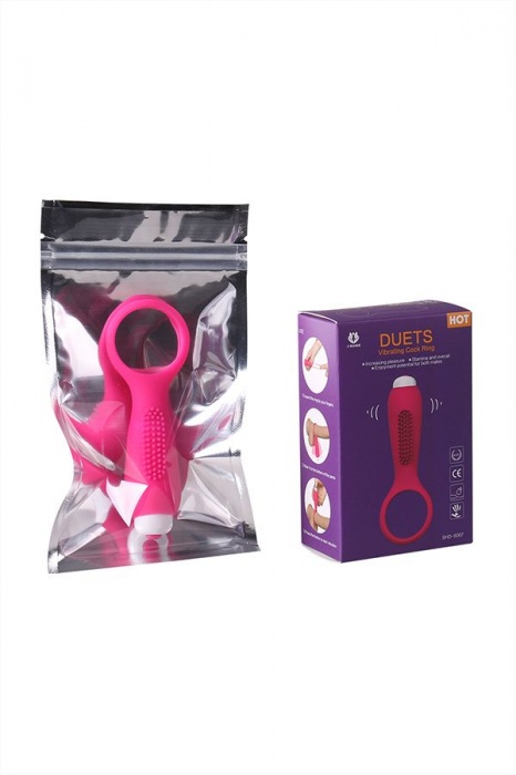 Розовое эрекционное виброкольцо S-HANDE Duets - S-HANDE - в Ростове-на-Дону купить с доставкой