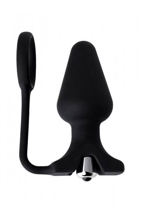 Чёрное эрекционное кольцо с анальной вибропробкой - Erotist Adult Toys - в Ростове-на-Дону купить с доставкой