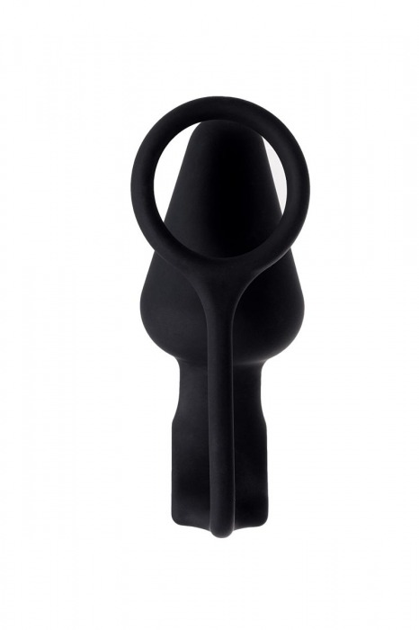 Чёрное эрекционное кольцо с анальной вибропробкой - Erotist Adult Toys - в Ростове-на-Дону купить с доставкой