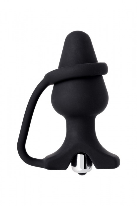 Чёрное эрекционное кольцо с анальной вибропробкой - Erotist Adult Toys - в Ростове-на-Дону купить с доставкой