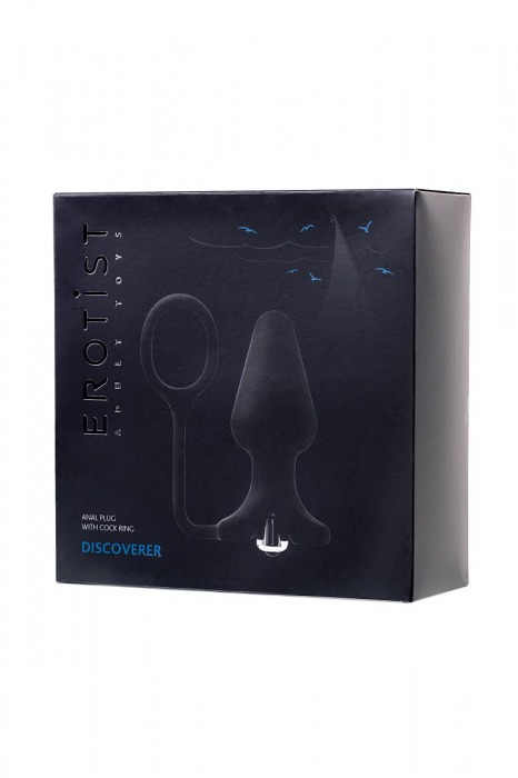 Чёрное эрекционное кольцо с анальной вибропробкой - Erotist Adult Toys - в Ростове-на-Дону купить с доставкой