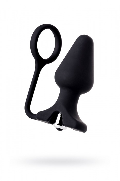Чёрное эрекционное кольцо с анальной вибропробкой - Erotist Adult Toys - в Ростове-на-Дону купить с доставкой
