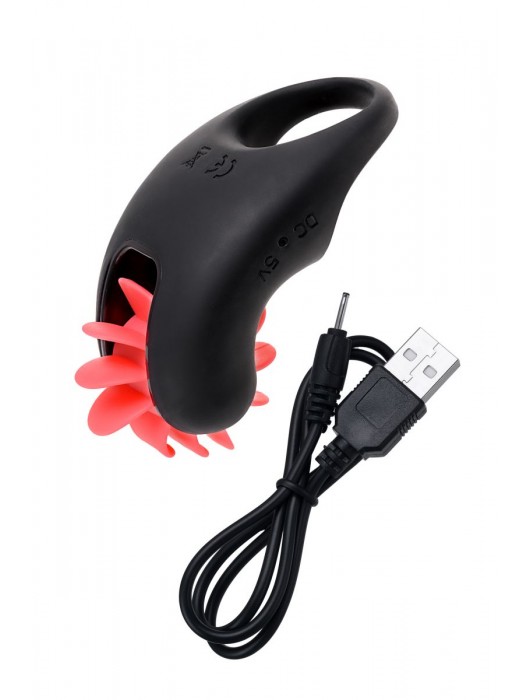 Чёрно-красное эрекционное виброкольцо Erotist - Erotist Adult Toys - в Ростове-на-Дону купить с доставкой