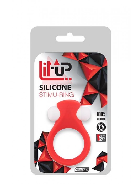 Красное эрекционное кольцо LIT-UP SILICONE STIMU RING 2 - Dream Toys - в Ростове-на-Дону купить с доставкой