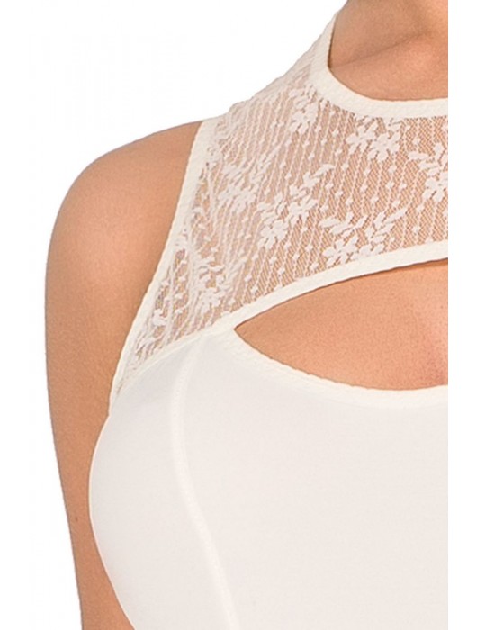 Удлинённый корсаж Mia с кружевным воротом (большой размер) - Passion купить с доставкой