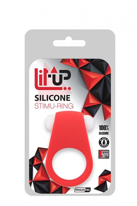 Красное эрекционное кольцо LIT-UP SILICONE STIMU RING 4 - Dream Toys - в Ростове-на-Дону купить с доставкой