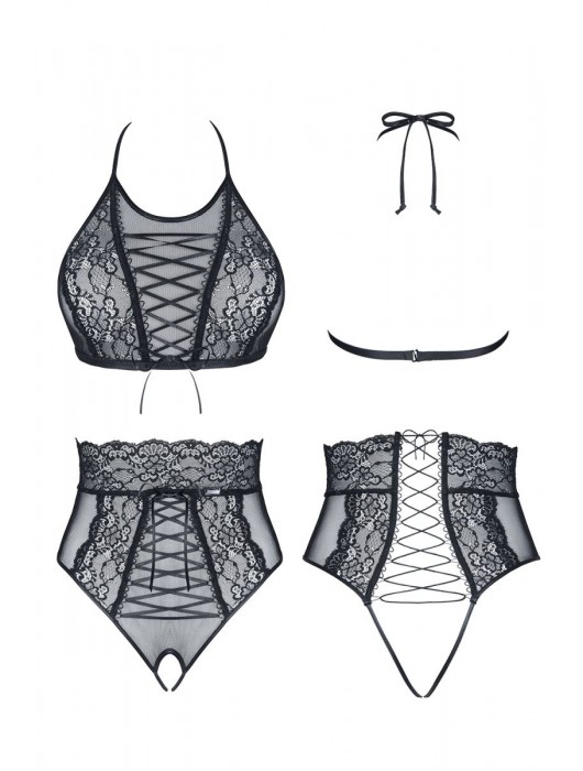 Комплект с высокими трусиками Mireille - Demoniq купить с доставкой