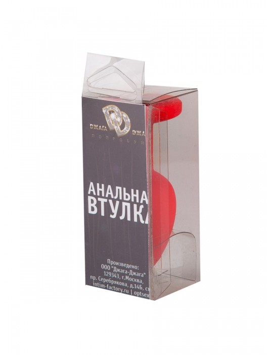 Красная анальная втулка с красным кристаллом - 7,3 см. - Джага-Джага - купить с доставкой в Ростове-на-Дону
