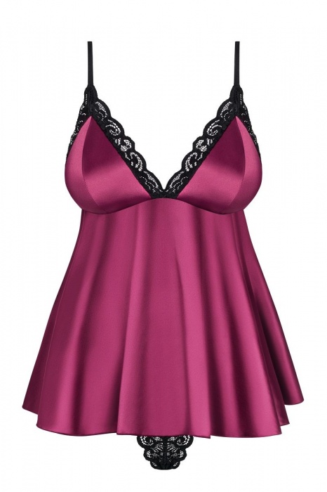 Укороченный бэби-долл малинового цвета - Obsessive купить с доставкой