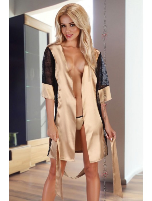 Соблазнительный пеньюар Stephanie с пояском (большой размер) - Beauty Night купить с доставкой