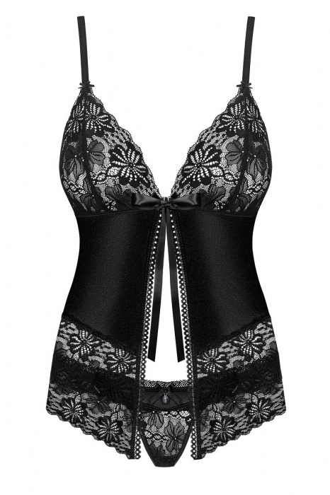 Соблазнительный бэби-долл с крупным цветочным узором - Obsessive купить с доставкой