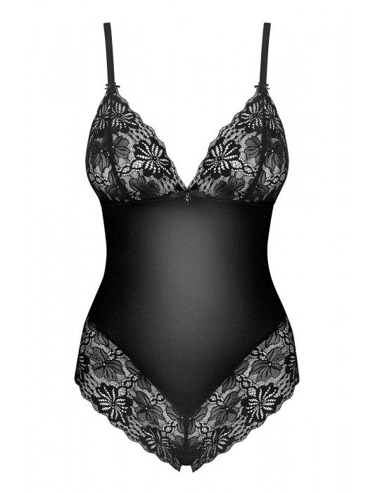 Элегантное боди из стрейч-атласного материала - Obsessive купить с доставкой