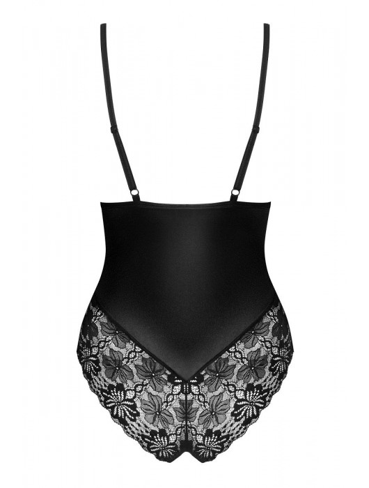 Элегантное боди из стрейч-атласного материала - Obsessive купить с доставкой