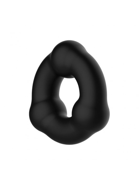 Черное эрекционное кольцо с 3 шариками - Baile - в Ростове-на-Дону купить с доставкой