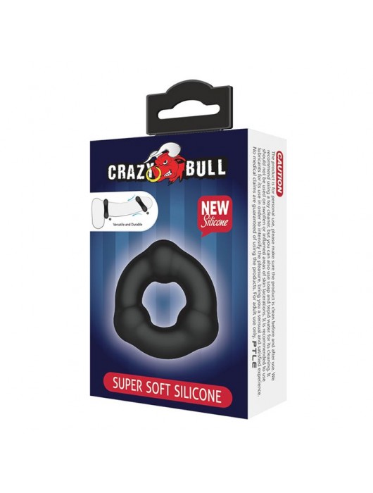 Черное эрекционное кольцо с 3 шариками - Baile - в Ростове-на-Дону купить с доставкой