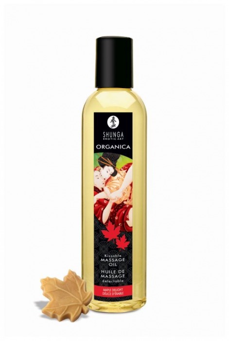 Массажное масло с ароматом кленового сиропа Organica Maple Delight - 250 мл. - Shunga - купить с доставкой в Ростове-на-Дону