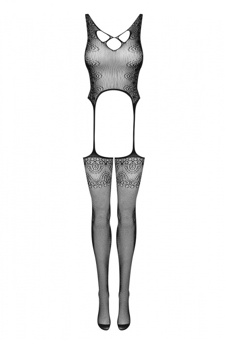 Оригинальный кэтсьюит с имитацией шнуровки на спинке - Obsessive купить с доставкой