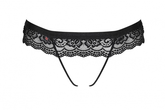 Контактные трусики с широким кружевным поясом - Obsessive купить с доставкой