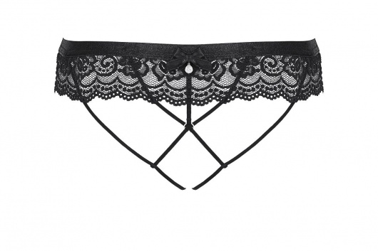Контактные трусики с широким кружевным поясом - Obsessive купить с доставкой