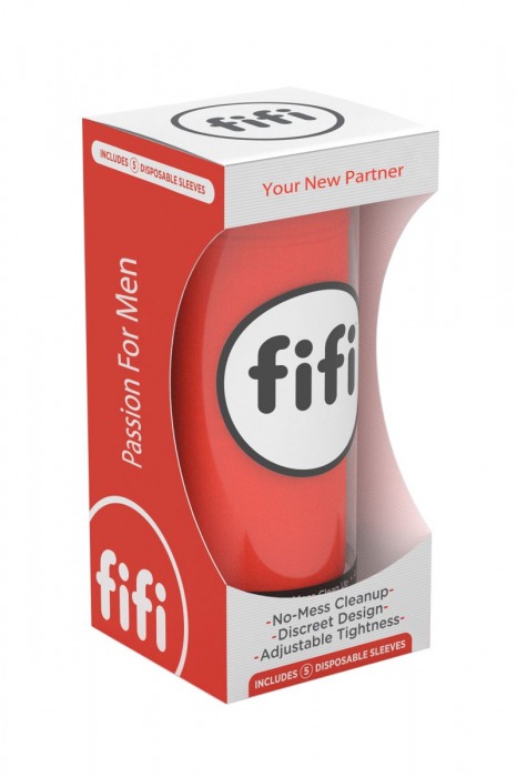 Красный нереалистичный мастурбатор FIFI MALE - Fifi - в Ростове-на-Дону купить с доставкой