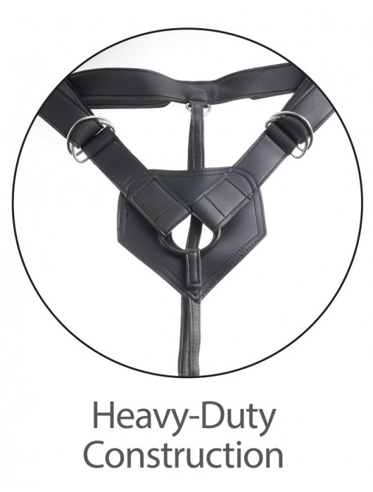 Телесный сдвоенный поясной страпон Strap-On Harness with 7  Two Cocks One Hole - 19,1 см. - Pipedream - купить с доставкой в Ростове-на-Дону