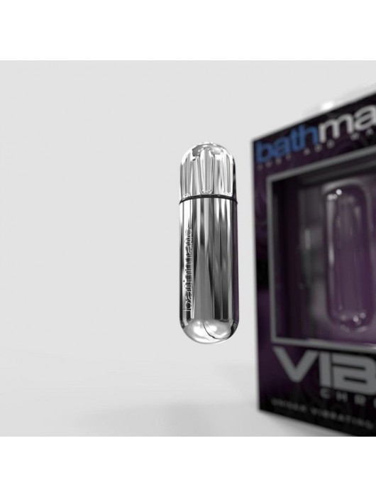 Серебристая перезаряжаемая вибропуля Bathmate Vibrating Bullet Vibe Chrome - Bathmate