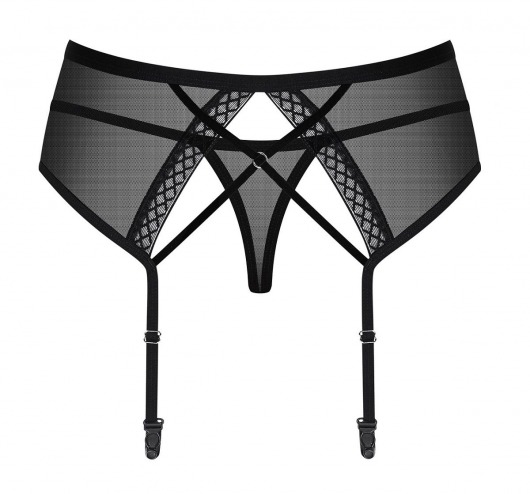 Пояс для чулок в комплекте с трусиками-стринг - Obsessive купить с доставкой