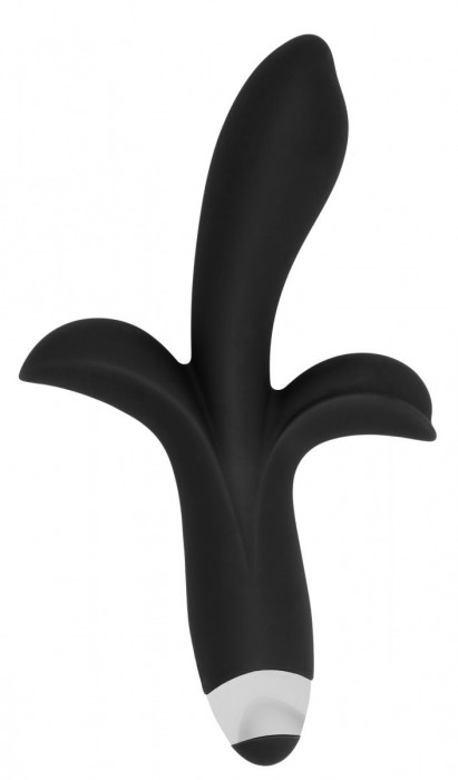 Черный вибратор-банан Sinclaire с 10 режимами вибрации - 21,5 см. - Shots Media BV