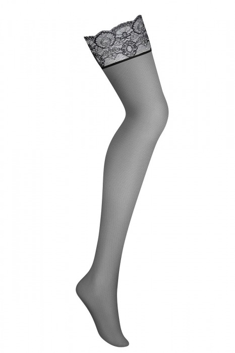 Роскошные чулки с кружевной резинкой без силикона - Obsessive купить с доставкой