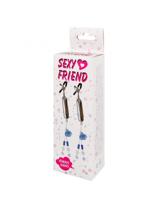 Зажимы на соски с вибрацией Sexy Friend - Bior toys - купить с доставкой в Ростове-на-Дону