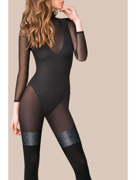 Фантазийные колготки с имитацией чулок Avril - Gabriella купить с доставкой