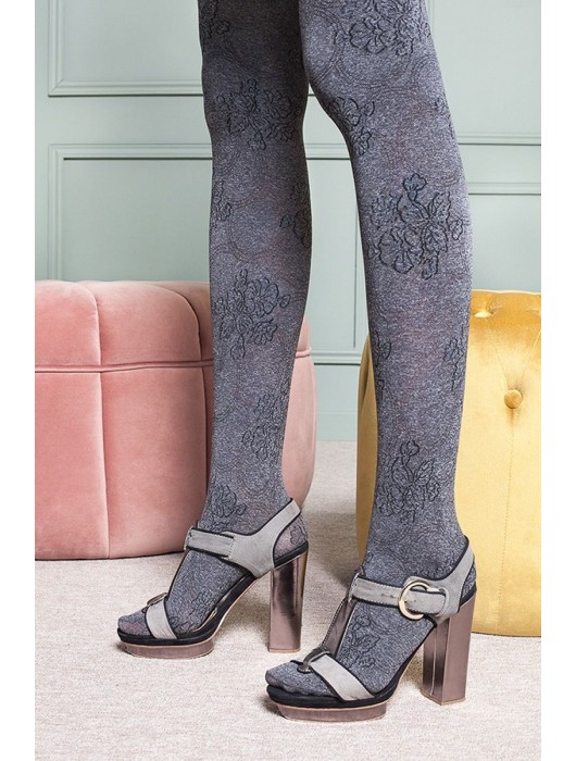 Фантазийные колготки Fiona с крупным цветочным узором - Gabriella купить с доставкой