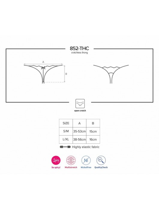 Ажурные контактные трусики-стринги - Obsessive купить с доставкой