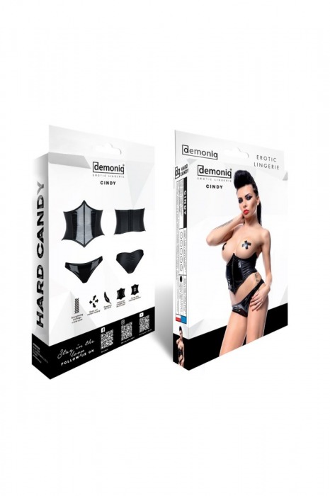 Лаковый корсаж под грудь Cindy - Demoniq купить с доставкой