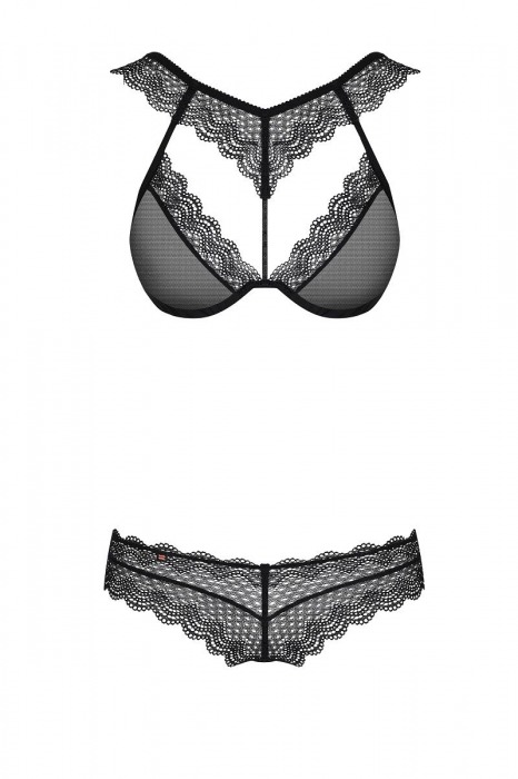 Чувственный комплект с кружевным воротником - Obsessive купить с доставкой