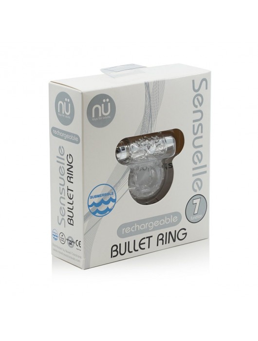 Прозрачное эрекционное виброкольцо BULLET COCKRING - NU Sensuelle - в Ростове-на-Дону купить с доставкой