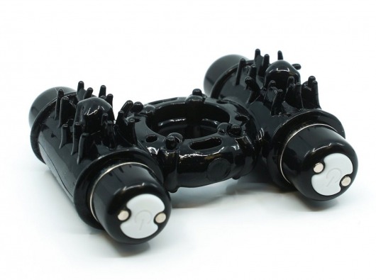 Черное эрекционное виброкольцо DOUBLE ACTION COCKRING - NU Sensuelle - в Ростове-на-Дону купить с доставкой