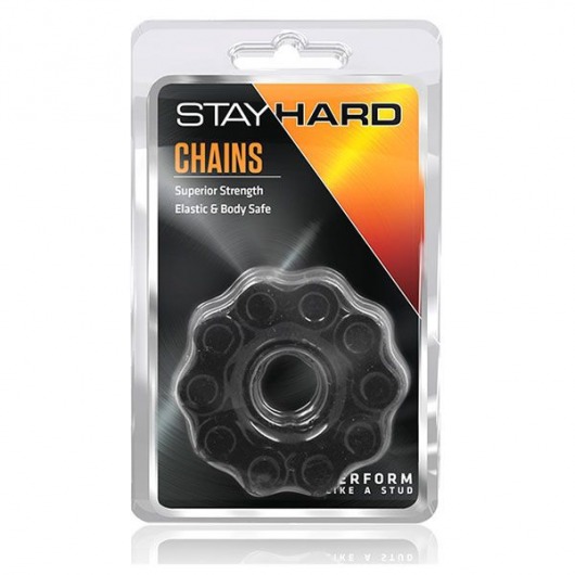 Черное эрекционное кольцо Chains - Blush Novelties - в Ростове-на-Дону купить с доставкой