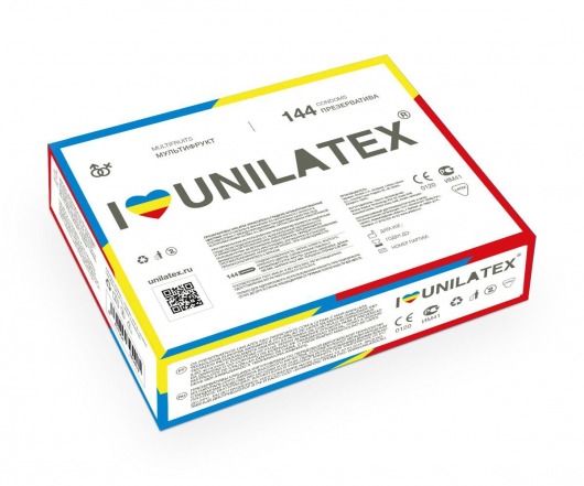 Разноцветные ароматизированные презервативы Unilatex Multifruits - 144 шт. - Unilatex - купить с доставкой в Ростове-на-Дону