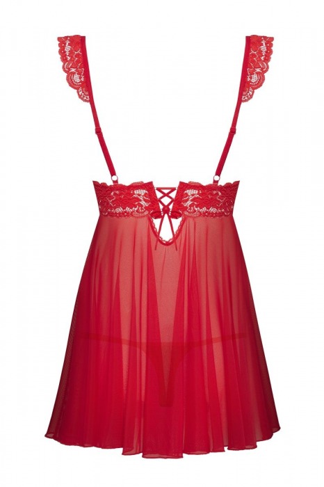 Чувственный бэби-долл со шнуровкой на спине - Obsessive купить с доставкой