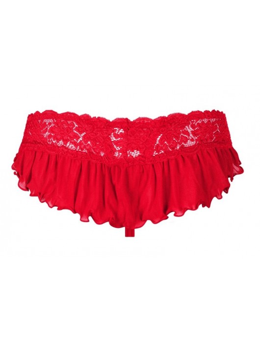 Сексуальные кружевные трусики с оборкой на попке - Obsessive купить с доставкой