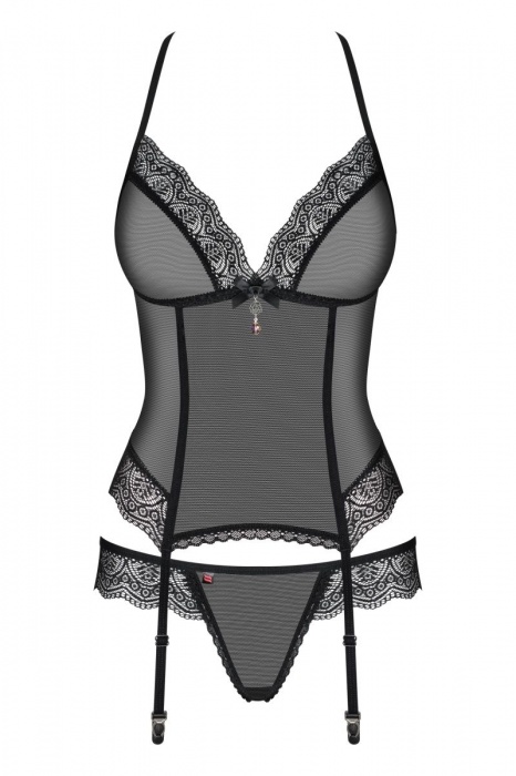 Волнующий полупрозрачный корсаж - Obsessive купить с доставкой