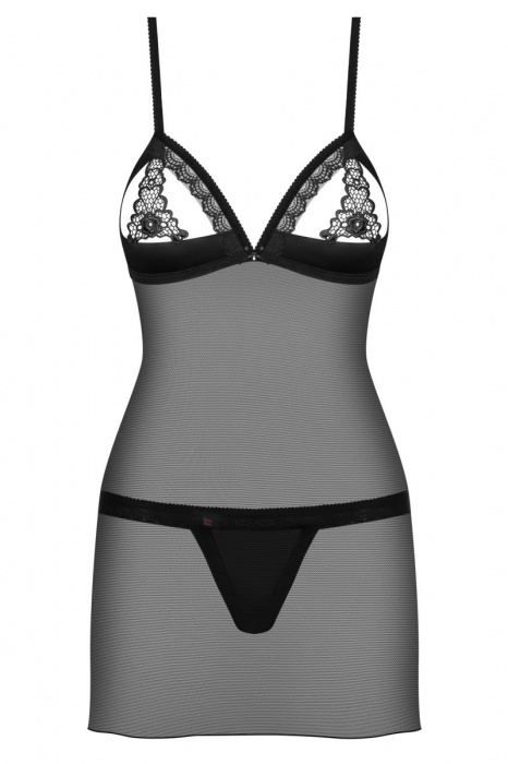 Эротичная сорочка с открытым лифом - Obsessive купить с доставкой