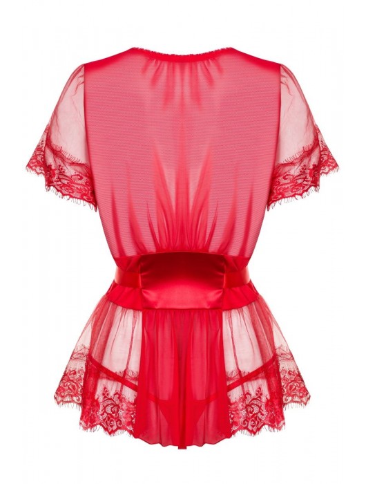 Востихительный пеньюар с атласными лентами - Obsessive купить с доставкой