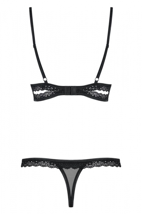 Кружевной комплект белья с атласными вставками - Obsessive купить с доставкой